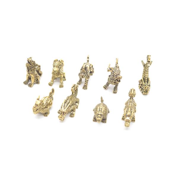 竜生九子 9個セット ミニチュア 金属製置物 龍の子 3cm |  | 03