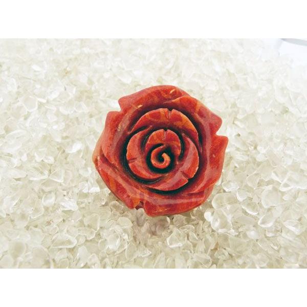 薔薇彫りサンゴ 珊瑚 ブローチ 天然石アクセサリー 44mm｜ryu｜02