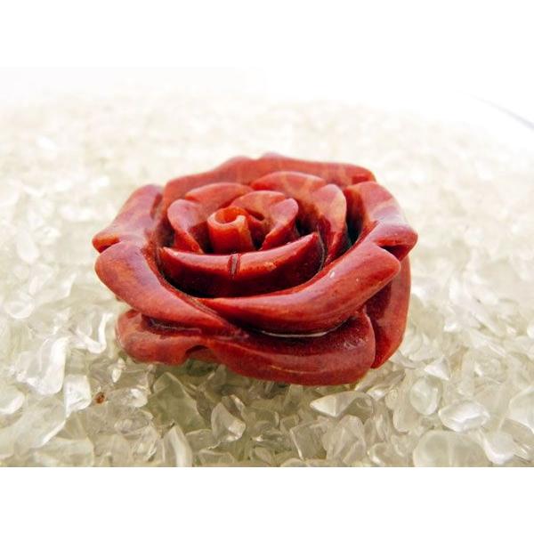 薔薇彫りサンゴ 珊瑚 ブローチ 天然石アクセサリー 44mm |  | 02