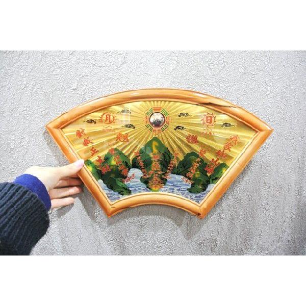 山海鎮平面鏡 銅製 扇型 風水 開運アイテム |  | 02