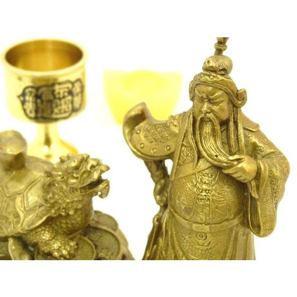 龍亀 ロングイ 関羽 置物 銅杯 元宝 古銭 風水インテリア 商売繁盛 事業運 初めての風水セット |  | 02