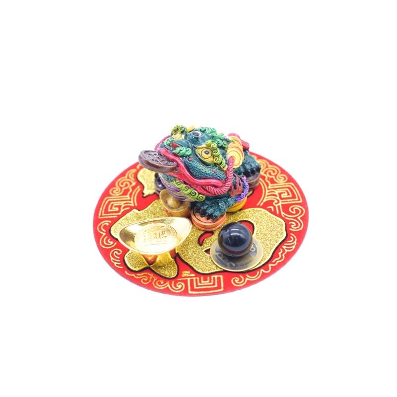 三脚蟾蜍 風水セット 選べる置物と天然石 元宝 古銭 丸型福飾り 樹脂製置物 |  | 01