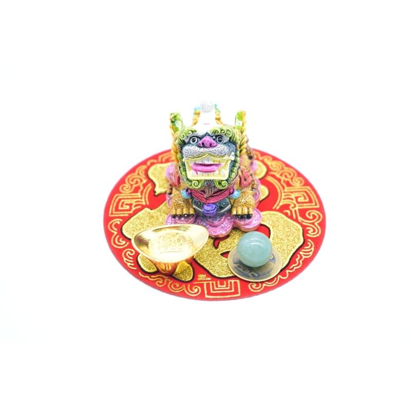 貔貅 置物 風水セット 選べる置物と天然石 元宝 古銭 丸型福飾 樹脂製 | 