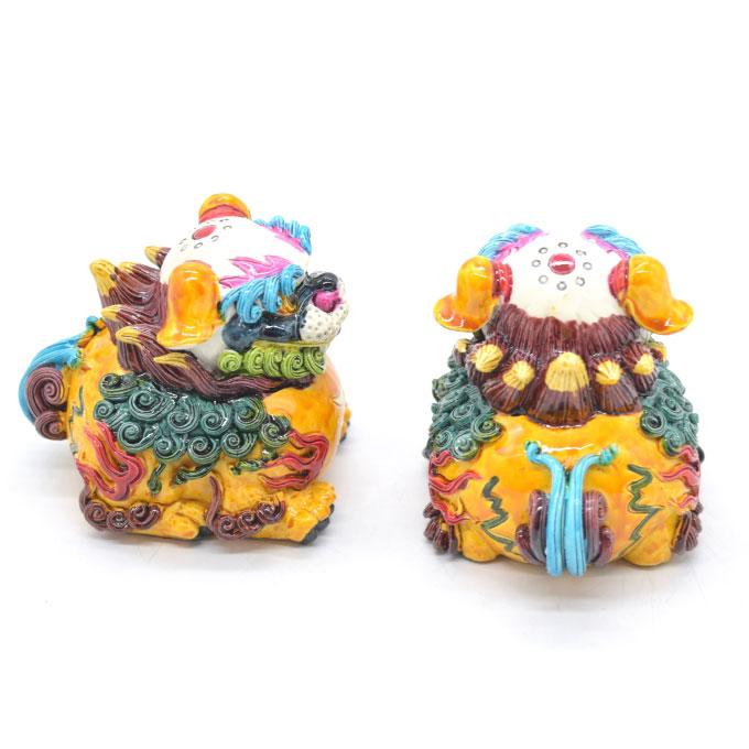 獅子　置物　2体セット 獅子置物2体セット