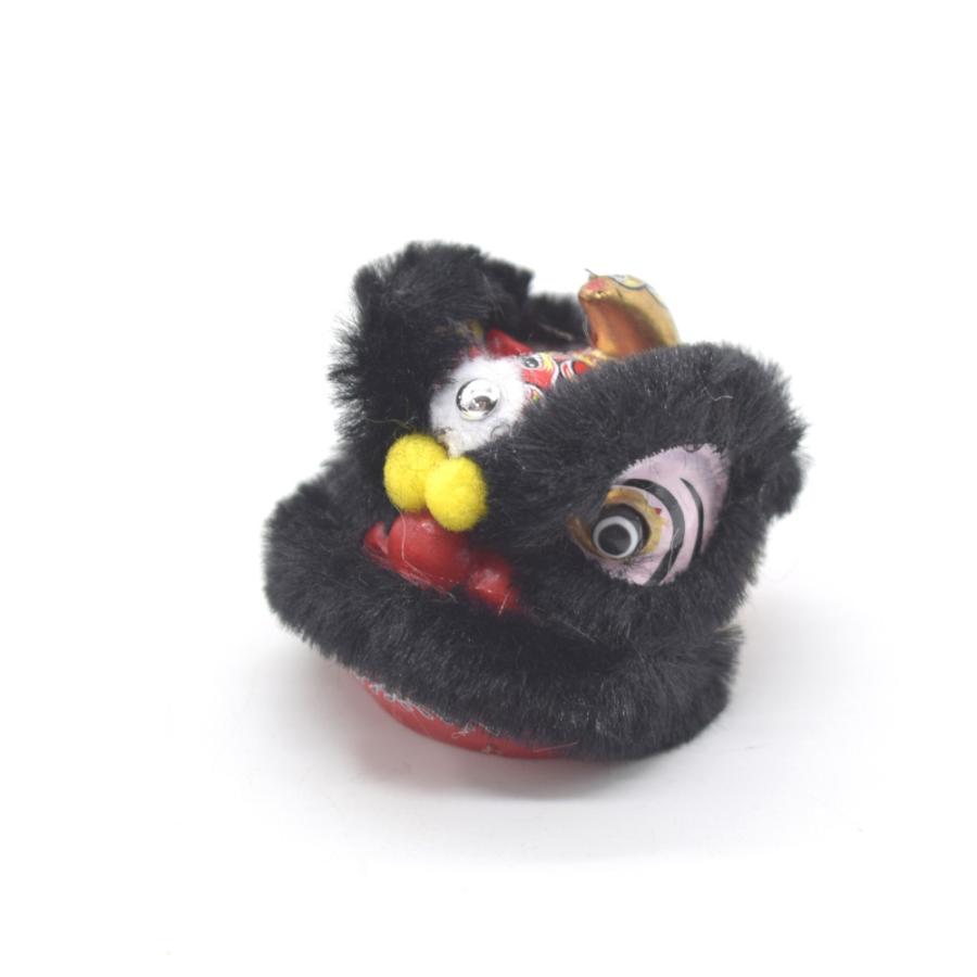 伝統的な獅子舞の置物 ケース付き 獅子舞 獅子舞頭 ミニチュア 木製置物 2種類から選べる ケース付き 魔