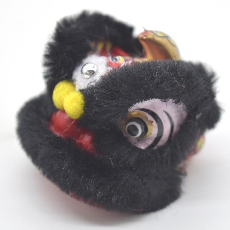 獅子舞 獅子舞頭 ミニチュア 木製置物 2種類から選べる ケース付き 魔