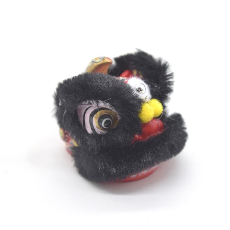 獅子舞 獅子舞頭 ミニチュア 木製置物 2種類から選べる ケース付き 魔