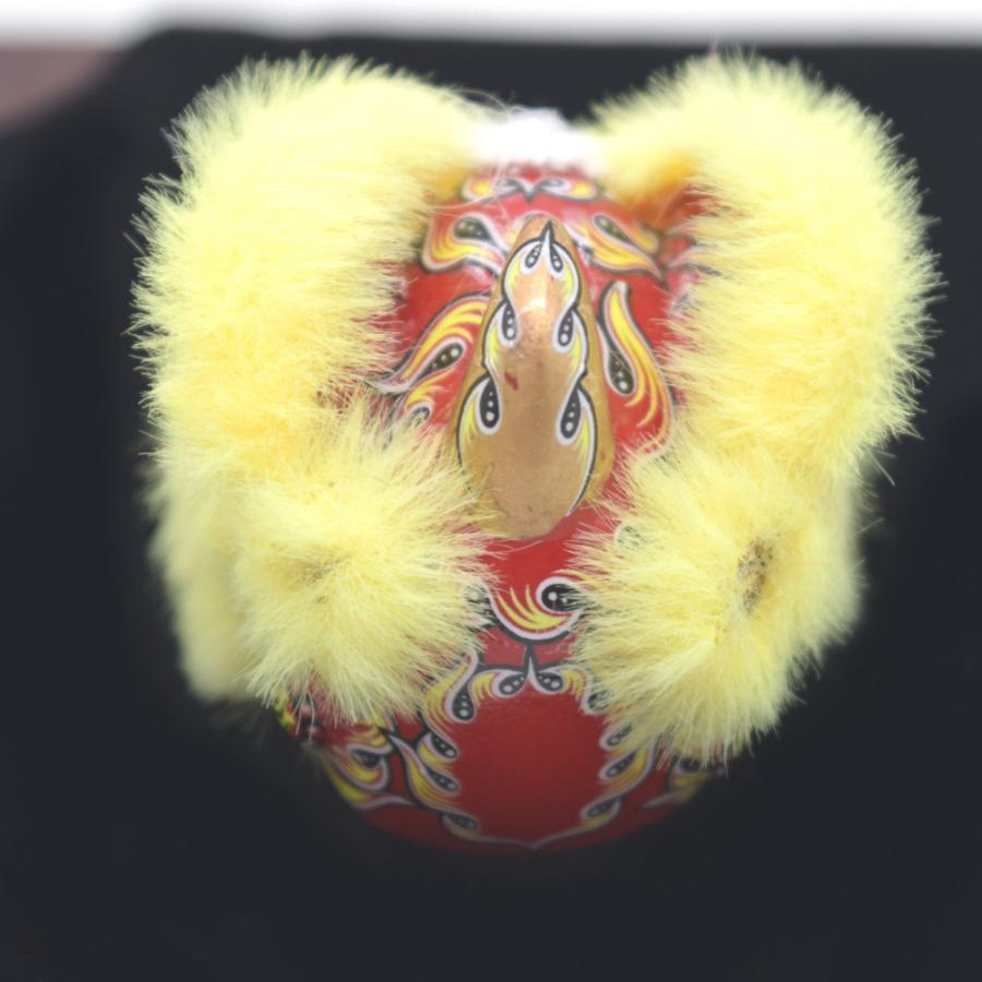 獅子舞 獅子舞頭 ミニチュア 木製置物 2種類から選べる ケース付き 魔