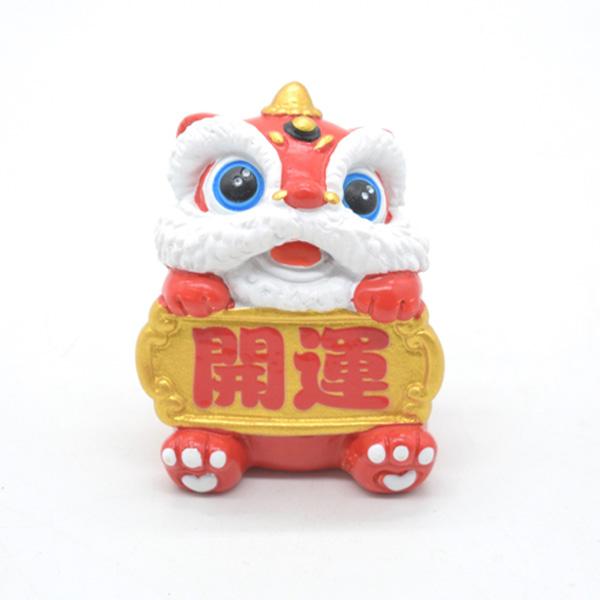 獅子舞 置物 樹脂製 6cm 2種類から選べる 開運 納福 フルカラー 魔除け |  | 08