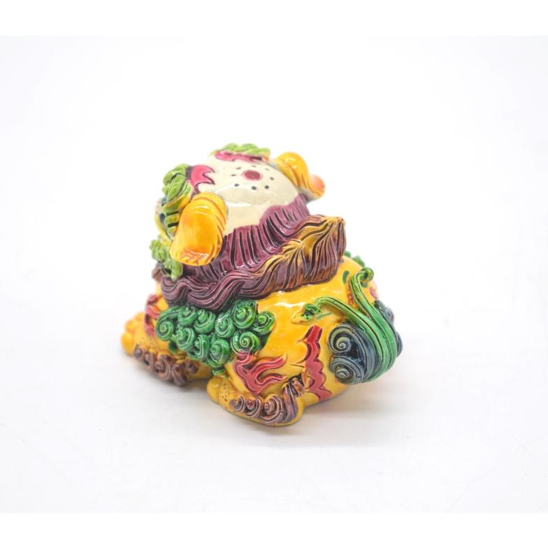 獅子 風水インテリア フルカラー彩色 樹脂製置物 4cm 魔除け : 横浜