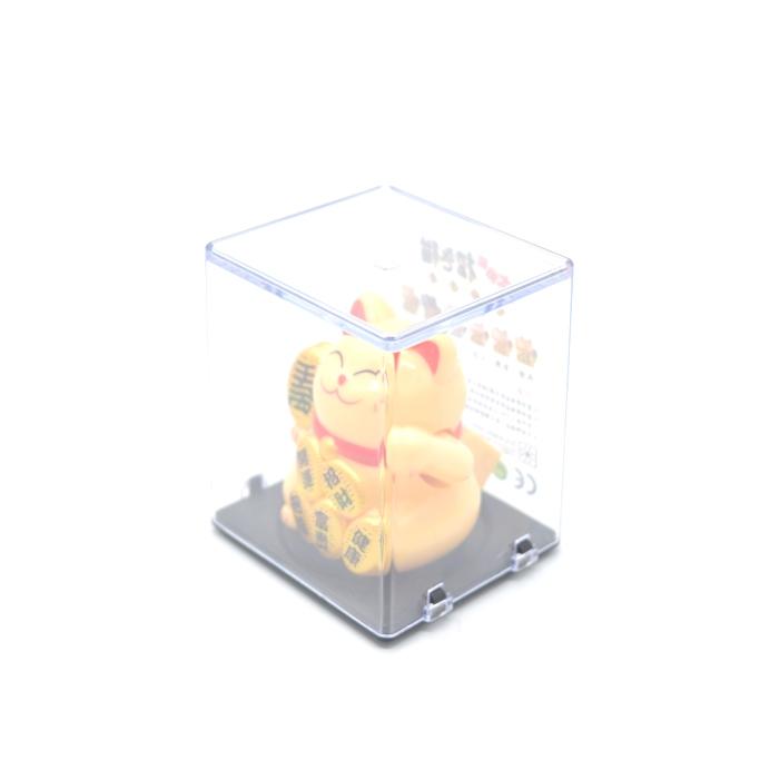 招き猫 ソーラー 太陽光 電池不要 プラケース入り 雑貨 プラスチック製