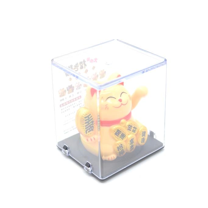 招き猫 ソーラー 太陽光 電池不要 プラケース入り 雑貨 プラスチック製