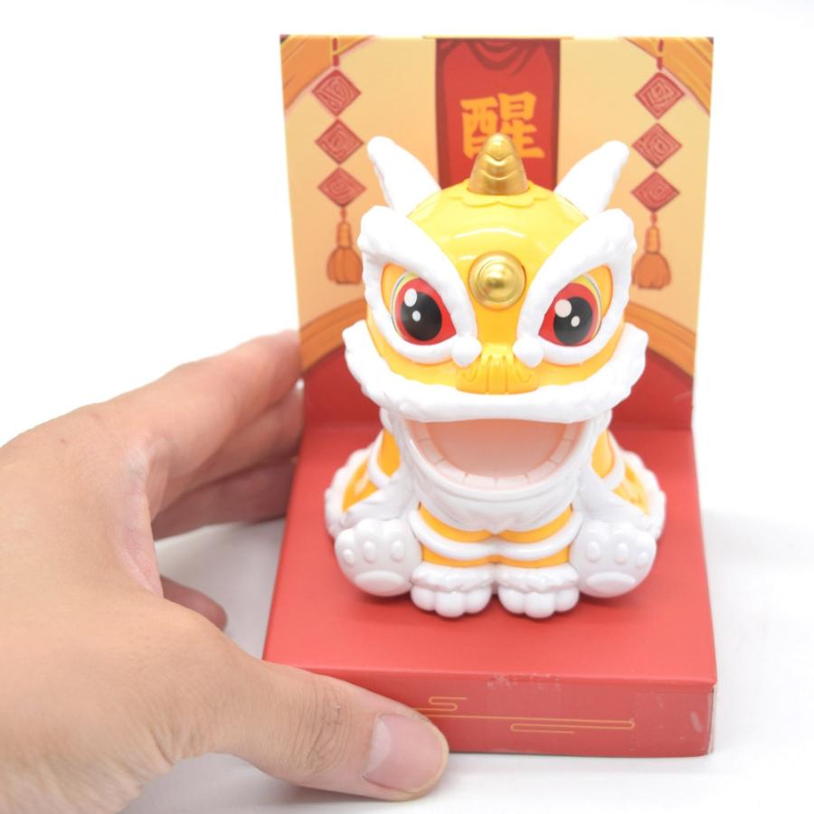 動く獅子舞 置物 ソーラー雑貨 選べる二種類 太陽光 電池不要