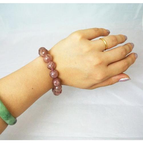 ストロベリークォーツ 天然石ブレスレット 12mm |  | 02