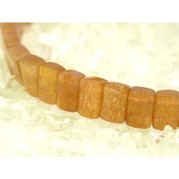 サンストーン 日長石 パワーストーン 天然石ブレスレット 平型 7mm Sサイズ |  | 02