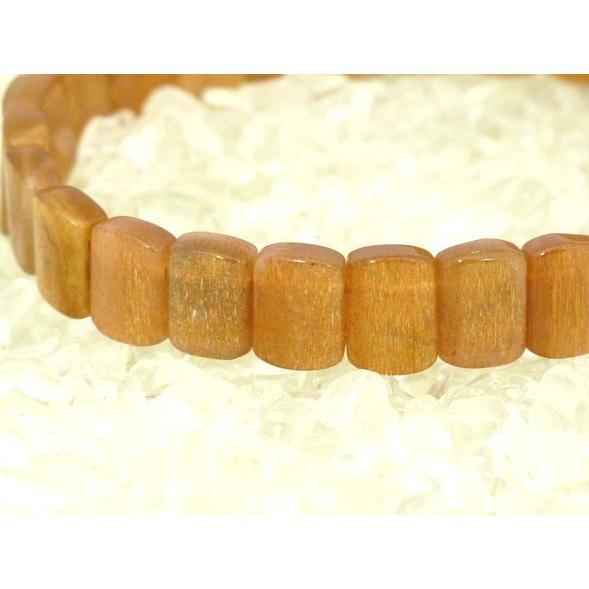 サンストーン 日長石 パワーストーン 天然石ブレスレット 平型 10mm SSサイズ |  | 02