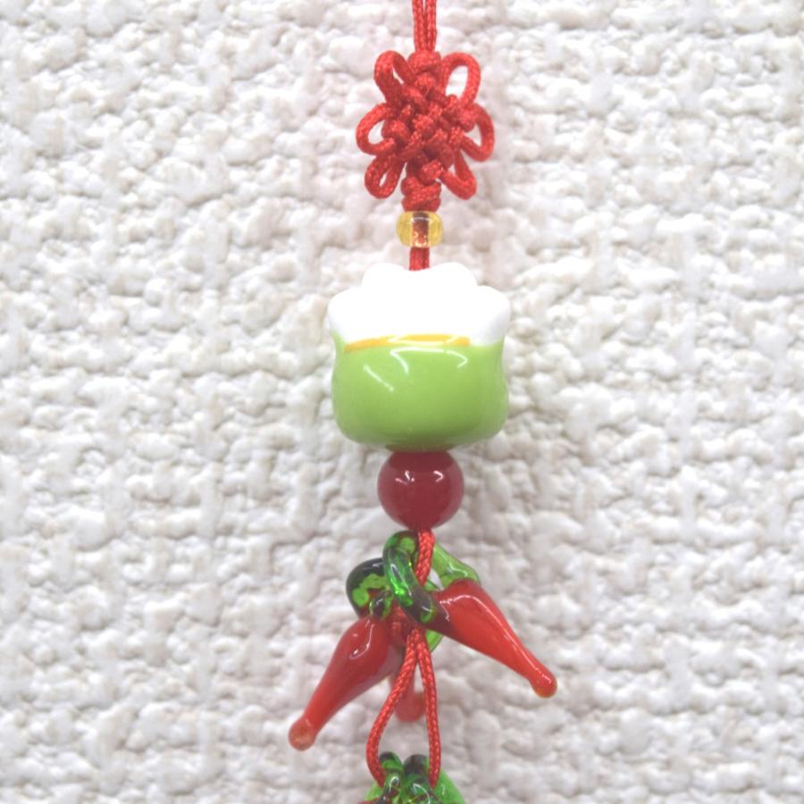 メール便OK】とうがらしストラップ 唐辛子根付 招き猫つき 6色から