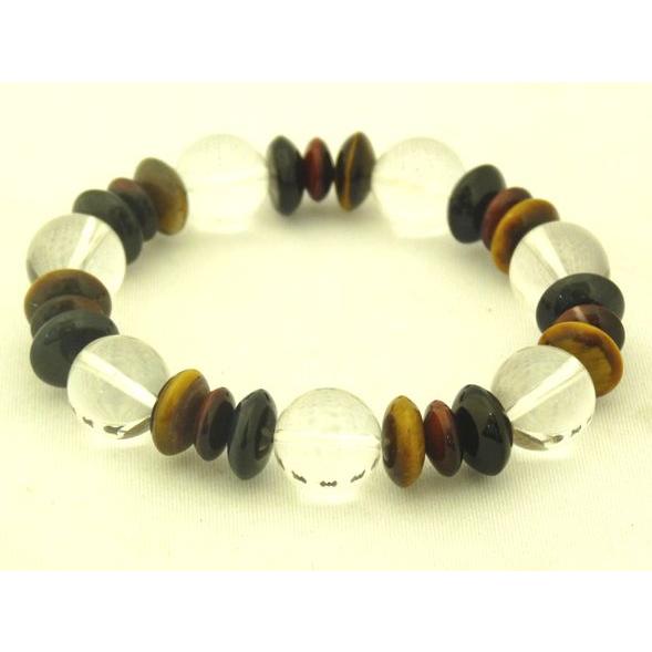 3色タイガーアイ 水晶 クォーツ パワーストーン 天然石