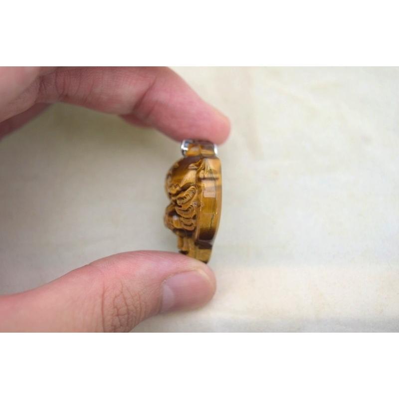 メール便OK】虎 ペンダントヘッド タイガーアイ 虎目石 パワーストーン 