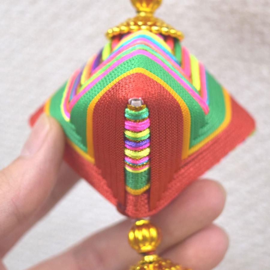 粽の置物 ちまき 吊るし飾り 五連 房飾りつき 中華雑貨 縁起物 80cm