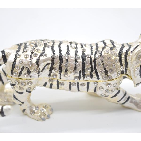 白虎 七宝 金属製置物 小物入れ ラインストーン付 4.5cm : 横浜中華街