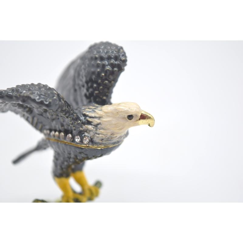鳥 鷲 猛禽 七宝 金属製置物 翼 幸運 9cm : 横浜中華街龍 - 通販