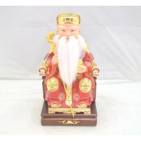 福徳正神 土地公 氏神様 樹脂製置物 赤 中 : 横浜中華街龍