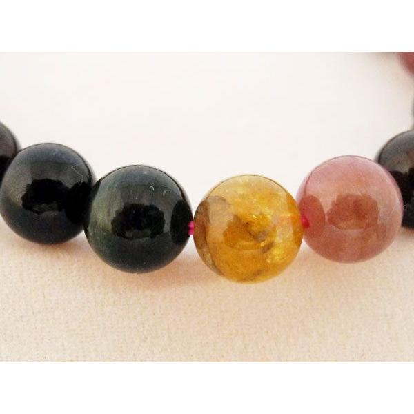 トルマリン 電気石 パワーストーン 天然石ブレスレット 8mm玉 Mサイズ |  | 01