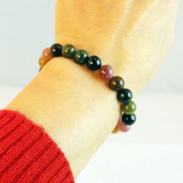 トルマリン 電気石 パワーストーン 天然石ブレスレット 8mm玉 Mサイズ |  | 03