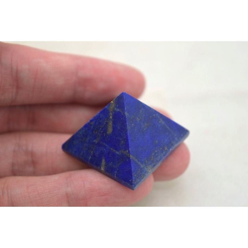 天然水晶ラピスラズリ円錐ピラミッドオブジェ上質天然瑠璃石青金石