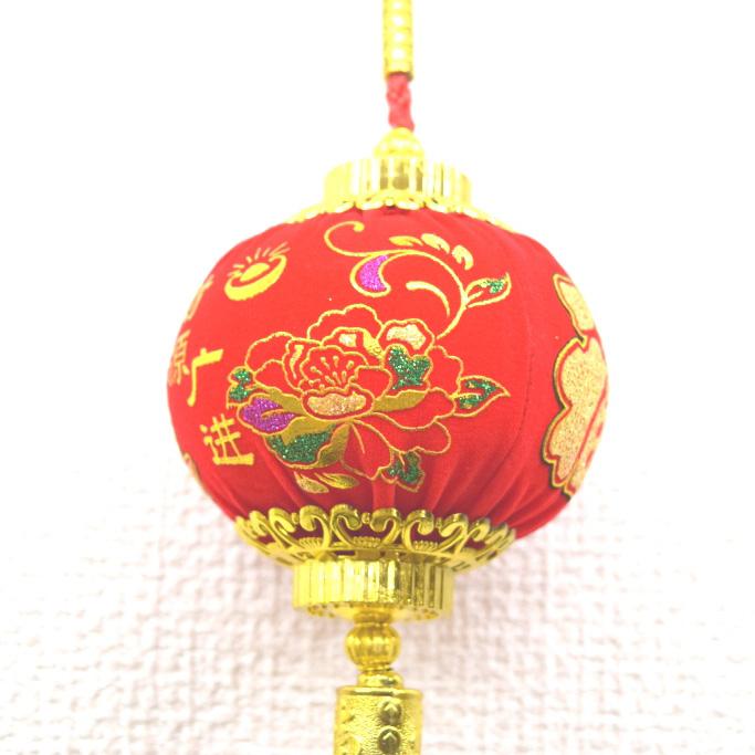 提灯 布製 福の字 招財進寶 赤 吊るし物 8cm : 横浜中華街龍 - 通販