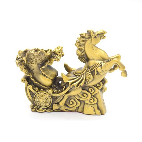 十二支 干支 馬 白菜 置物 銅製 午 うまくいく 9cm 馬上發財 |  | 03