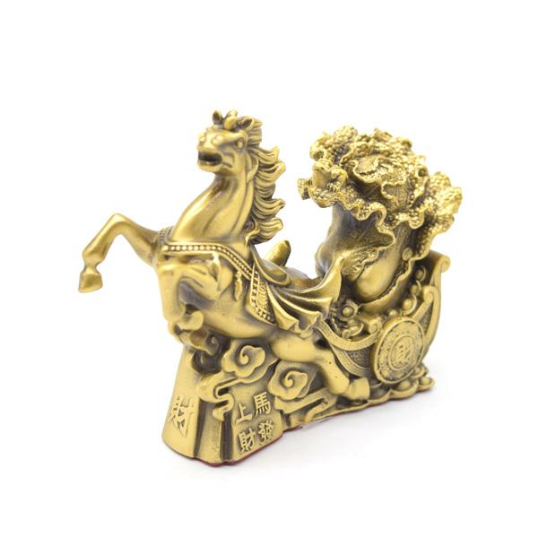 十二支 干支 馬 白菜 置物 銅製 午 うまくいく 9cm 馬上發財 |  | 05
