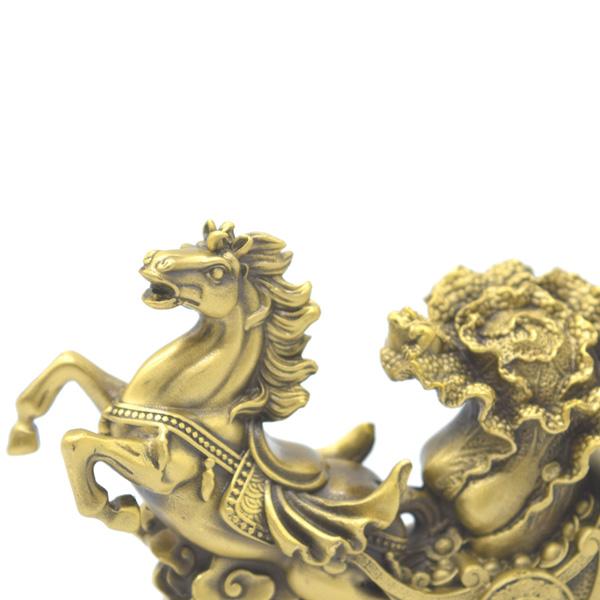十二支 干支 馬 白菜 置物 銅製 午 うまくいく 9cm 馬上發財 |  | 07