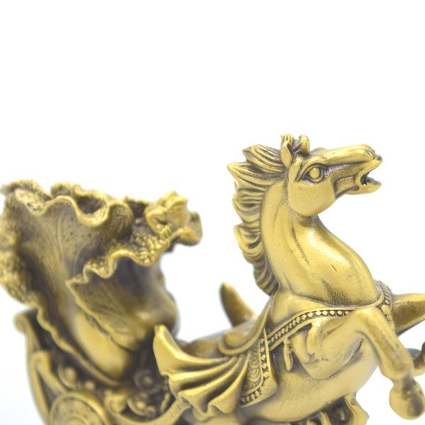 十二支 干支 馬 白菜 置物 銅製 午 うまくいく 9cm 馬上發財 |  | 08