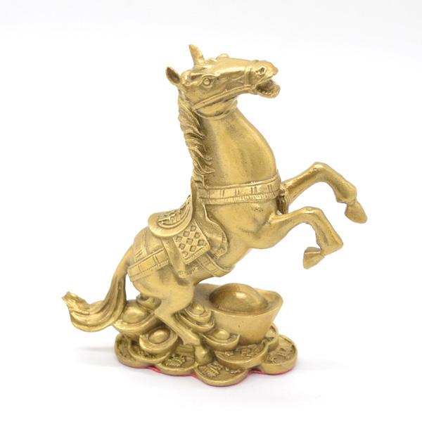 十二支 干支 馬 午 置物 銅製 うまくいく 15cm 縦型 元宝 | 