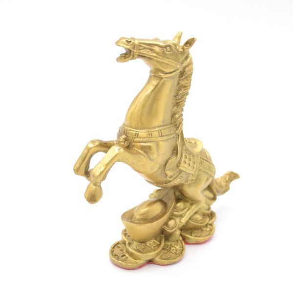 十二支 干支 馬 午 置物 銅製 うまくいく 15cm 縦型 元宝 |  | 02