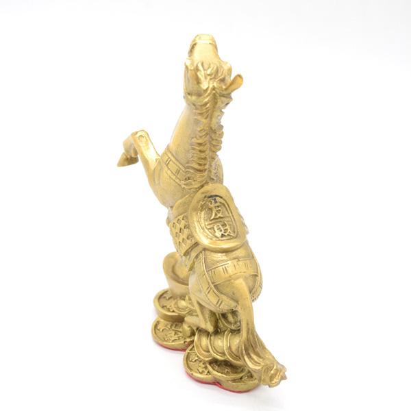 十二支 干支 馬 午 置物 銅製 うまくいく 15cm 縦型 元宝 |  | 04