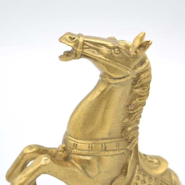 十二支 干支 馬 午 置物 銅製 うまくいく 15cm 縦型 元宝 : 横浜中華街