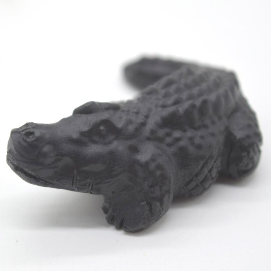 鰐 ワニの置物 5cm 天然石製 2色から選べる アベンチュリン オニキス