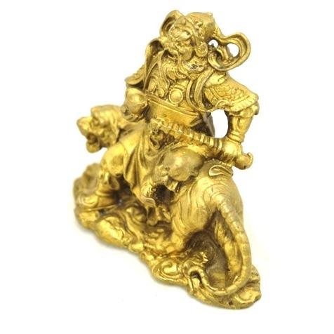 招財虎上武財神 趙公明 銅製置物 虎 8cm : 横浜中華街龍 - 通販