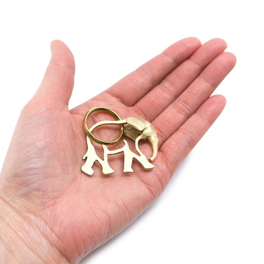 幸運を呼ぶ金の象（真鍮製） Elephant Keyring(真鍮製ゾウキーリング) : RyuC - 通販 - Yahoo