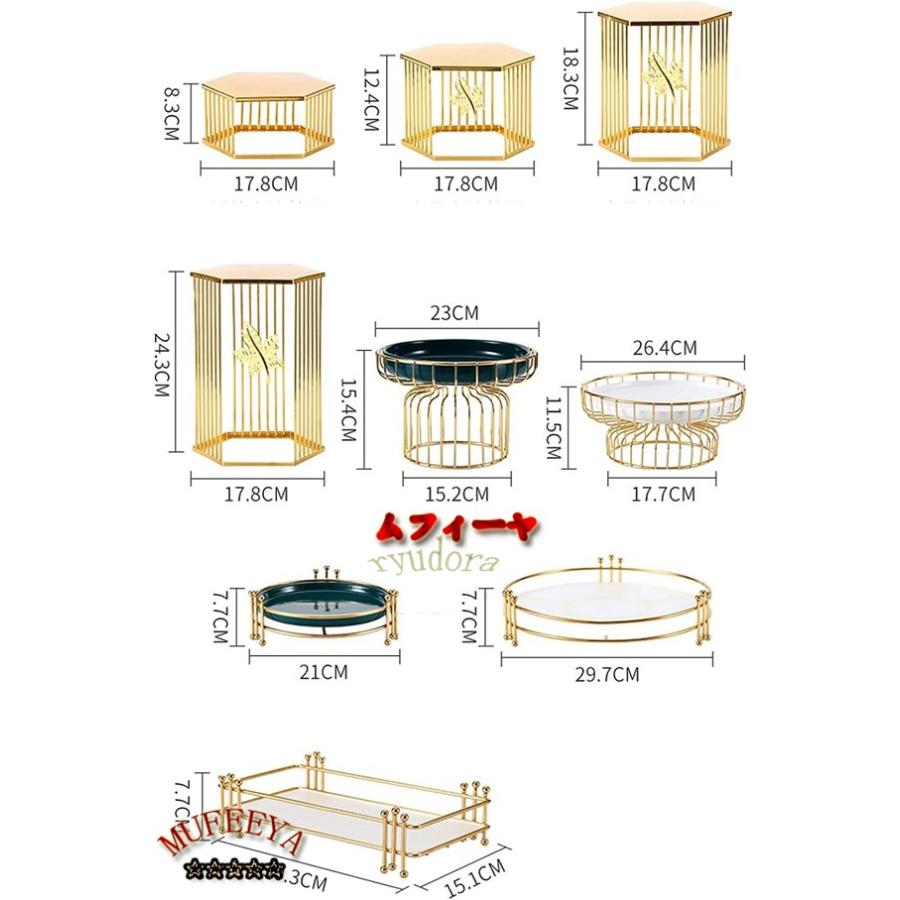 ケーキスタンド カップケーキスタンド ケーキ陳列台 鳥籠型 セラミック 西洋風 デコレーション ウェディングプレート 食器 3層 2層 コン｜ryudora｜23