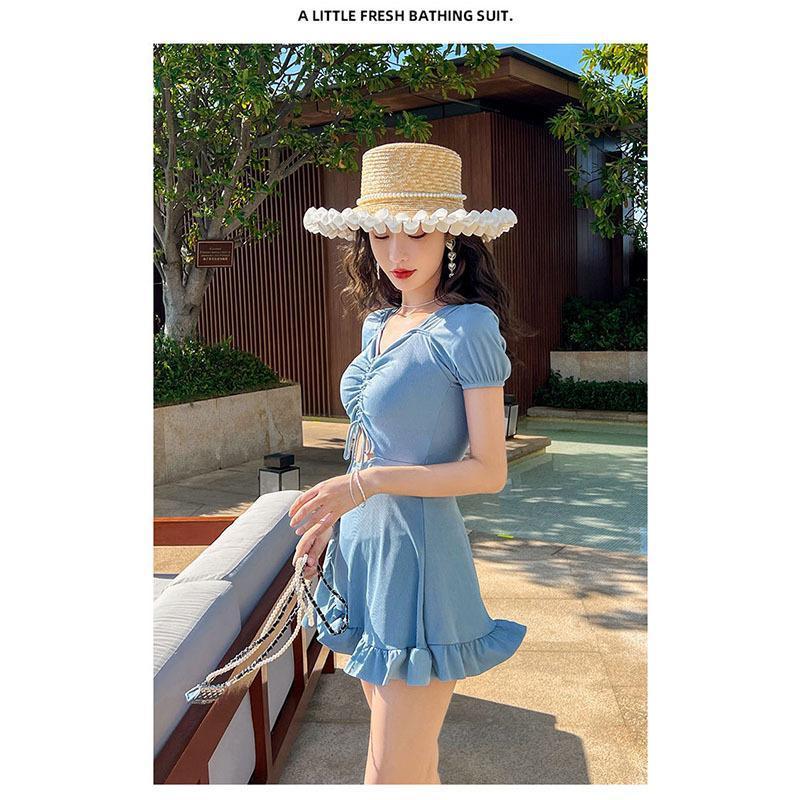 ワンピース 水着 韓国ファッション ビキニ レディース 体型カバー ワンピース水着 洋服風 かわいい ママ水着 海 プール ビーチ 卒業旅行 シンプルセクシー J995zqncri ファッション Sprintmart Com