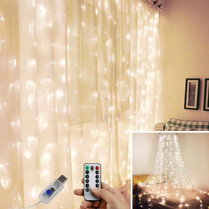 イルミネーションライト ジュエリーライト 300LED 3m×3m カーテンライト クリスマスライト IP67防水 8種類の切替モード リモコン付き 充実の品 イルミネーションライト ジュエリーライト 300LED 3m×3m カーテンライト クリスマスライト IP67防水 8種類の切替モード リモコン付き 充実の品