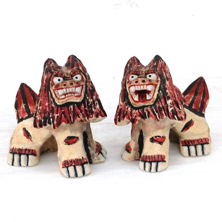 古琉球　壷屋　シーサー　狛犬　アンティーク　骨董信仰　招き猫　福助　古美術　李朝 古琉球 壷屋 シーサー 狛犬 アンティーク 骨董信仰 招き猫 福助 古美術