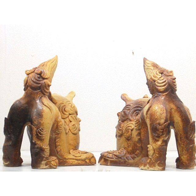シーサーペア 伏せ30cm@陶芸JIN・宮城勝人 沖縄 置物 シーサーペア 伏せ30cm@陶芸JIN・宮城勝人 沖縄 置物