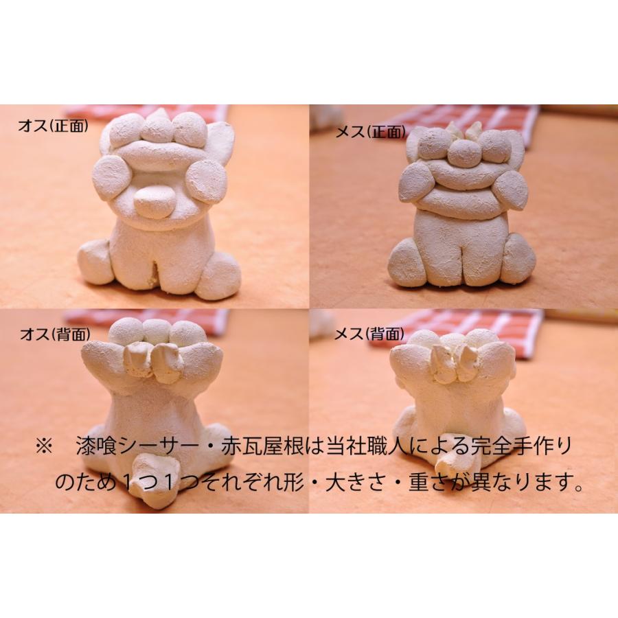 漆喰シーサーペアセット 琉球窯オリジナル 漆喰シーサーペア(M)絵付けセット : 沖縄シーサー