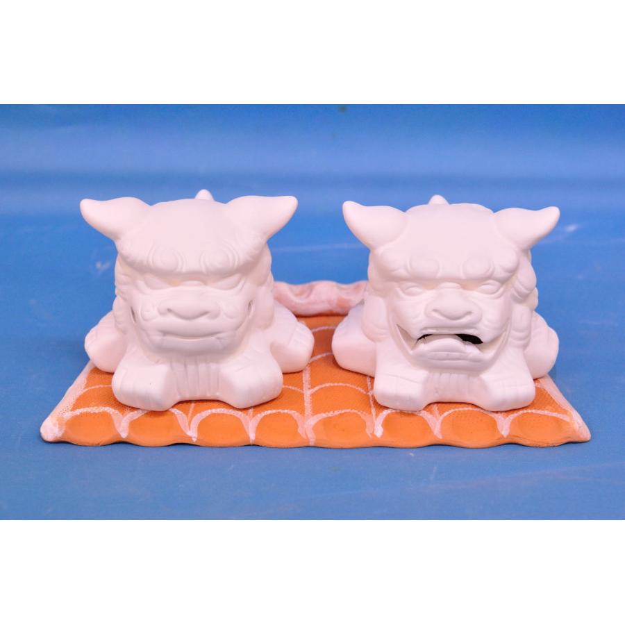 素焼きちゅらシーサーペア(M)絵付け セット : 沖縄シーサー専門店 琉球