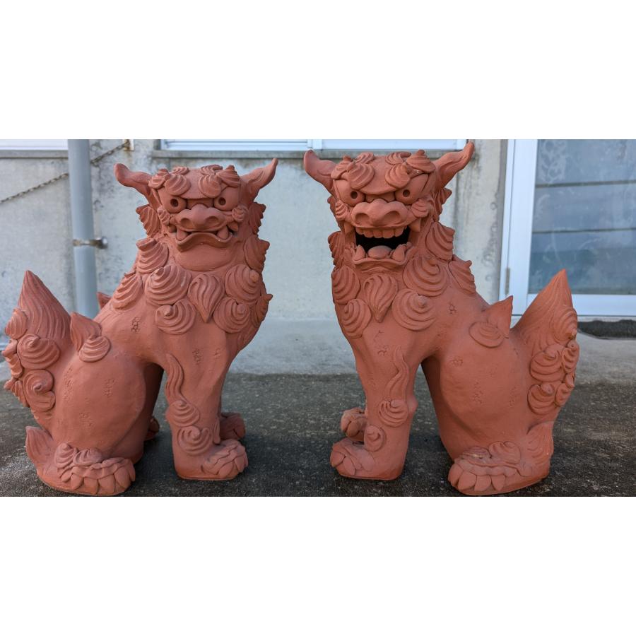 ペアシーサー③ 焼き物 30cm